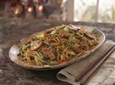 Mushroom Chow Mein